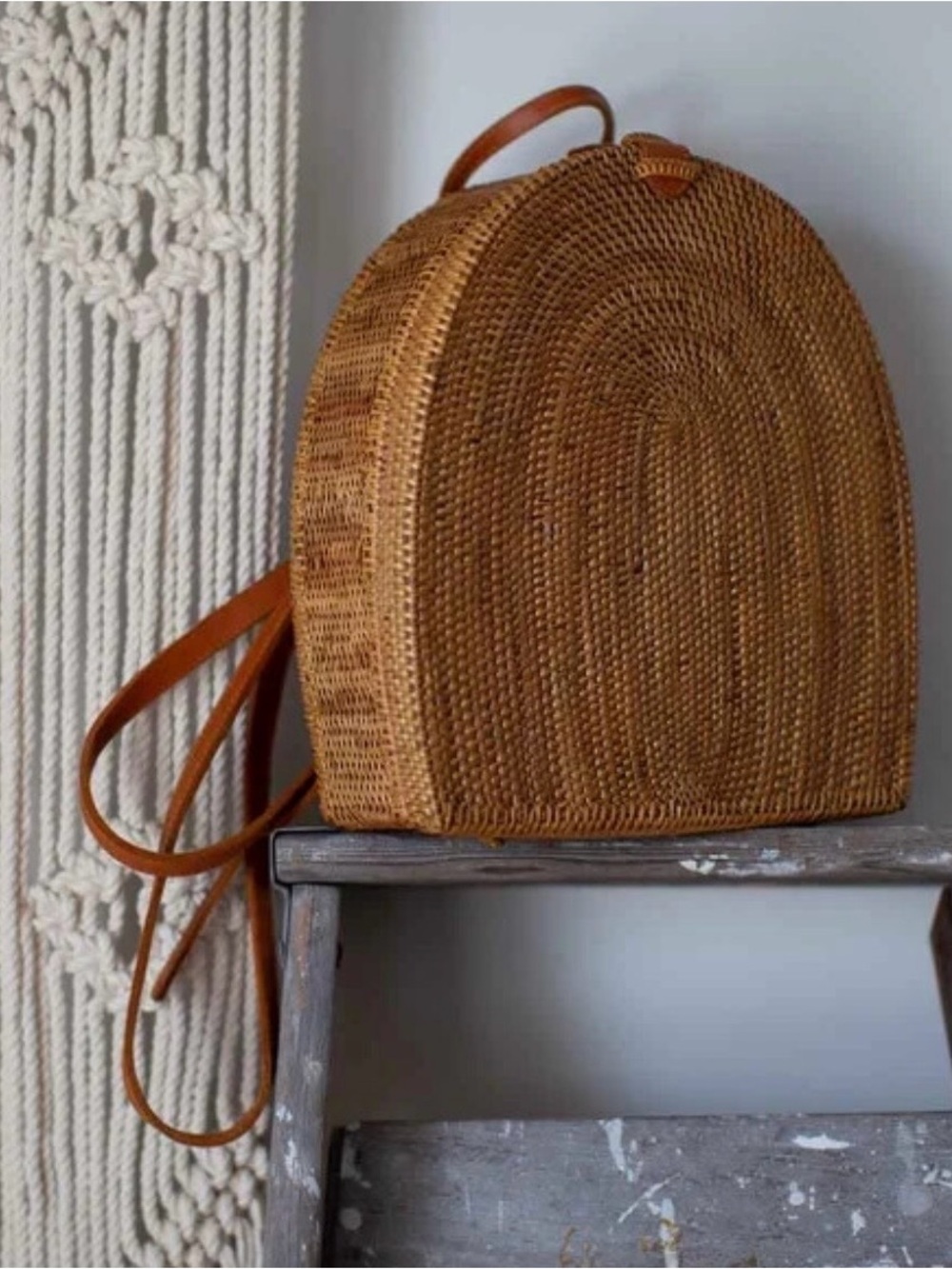 Crabtree and Evelyn Straw backpack